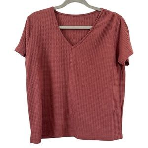 Ribbed V-Neck Tee